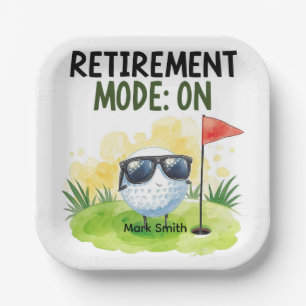Golf-Ruhestand mit Ball auf Grün Pappteller