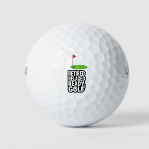 Golf Ruhestand mit Golf-Flagge Golfbälle