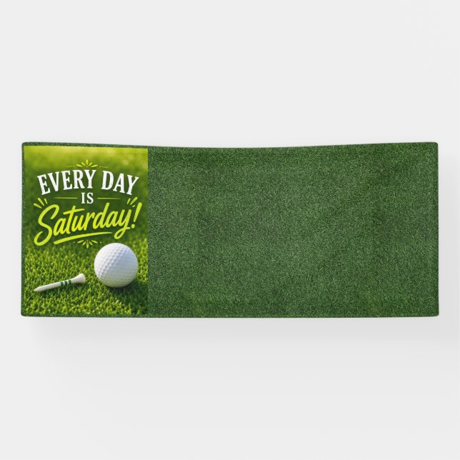 Golf-Ruhestand mit Golfball auf Grün  Banner (Horizontal)