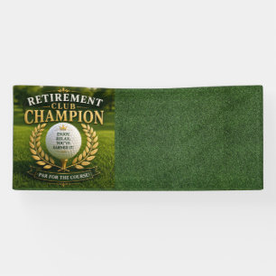 Golf-Ruhestand mit Golfball auf Grün Banner