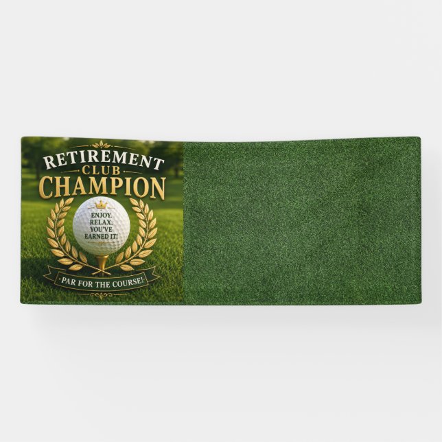 Golf-Ruhestand mit Golfball auf Grün Banner (Horizontal)