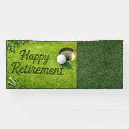 Golf-Ruhestand mit Golfball auf Grün Banner