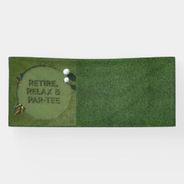 Golf-Ruhestand mit Golfball auf Grün Banner