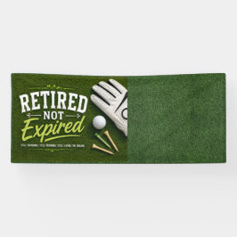 Golf-Ruhestand mit Golfball auf Grün Banner