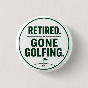 Golf-Ruhestand, Thema für Golfer Button