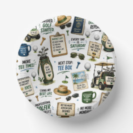 Golf-Ruhestand Thema Pappteller