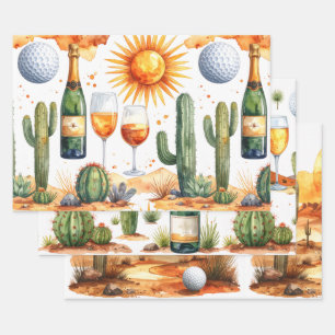 Golf-Ruhestandsfeier in Arizona Geschenkpapier Set