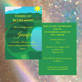 Golf-Ruhestandsparty, Startzeit Ruhestand Einladung