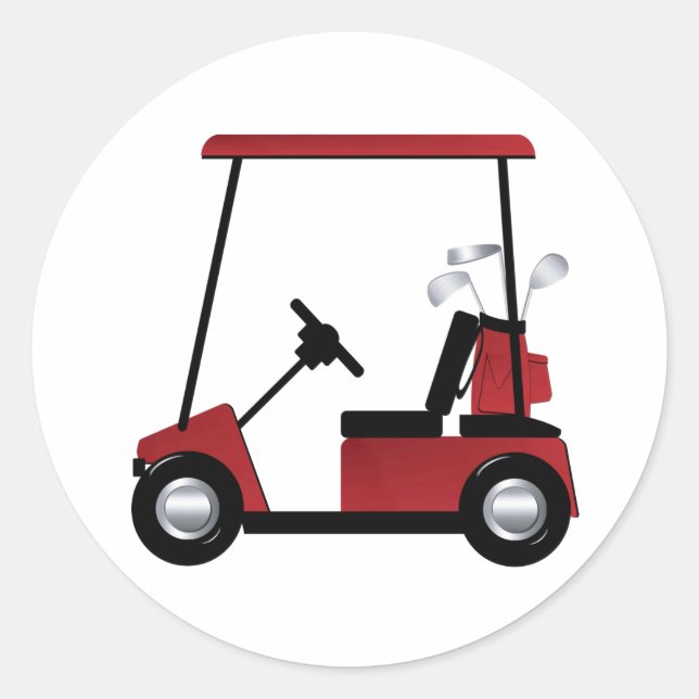 Golf Runder Aufkleber (Vorderseite)