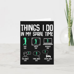 Golf-Sachen, die ich in meiner Freizeit mache Golf Karte