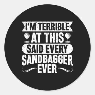Golf-Sandbagger  Runder Aufkleber