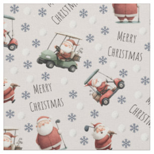 Golf Santa auf Beige Stoff