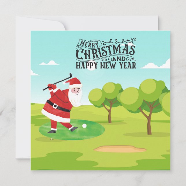 Golf Santa Claus Golf zu Weihnachten (Vorderseite)