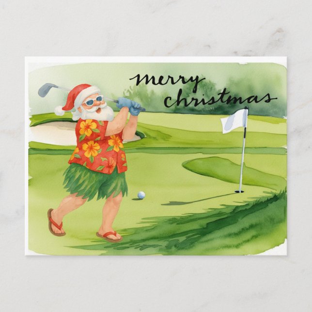 Golf Santa Claus Golfen Weihnachten Thema (Vorderseite)