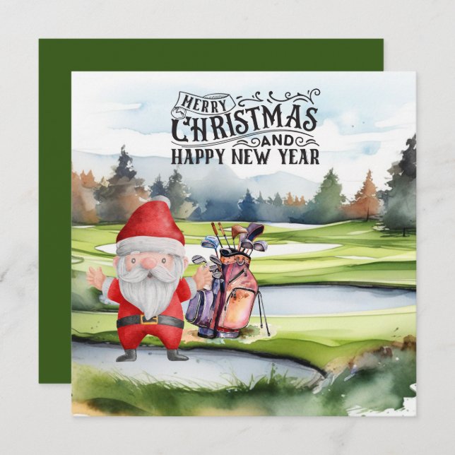 Golf Santa Claus Golfen Weihnachten Thema (Vorne/Hinten)