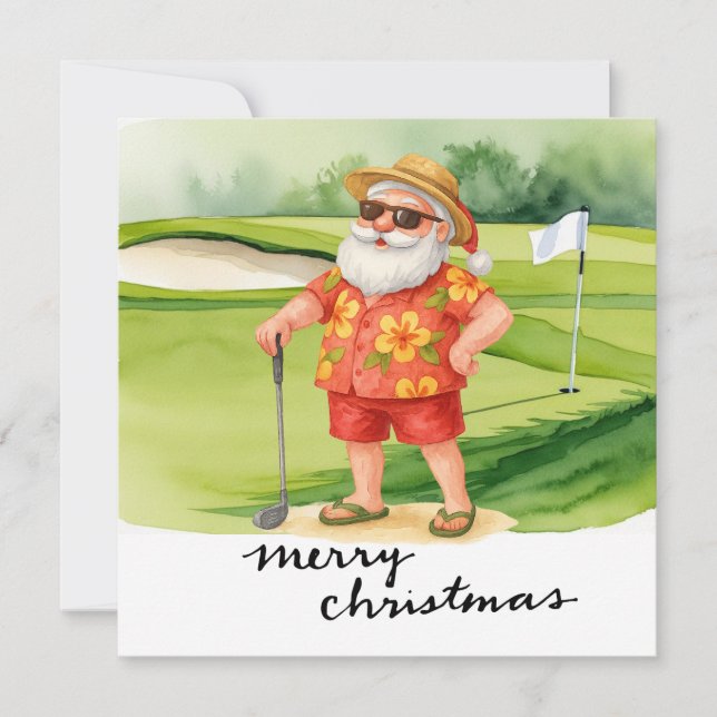 Golf Santa Claus Golfen Weihnachten Thema (Vorderseite)