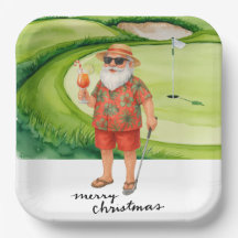Golf Santa Claus Golfen Weihnachten Thema
