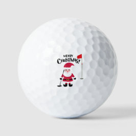 Golf Santa Claus Golfer Frohe Weihnachten Golfball