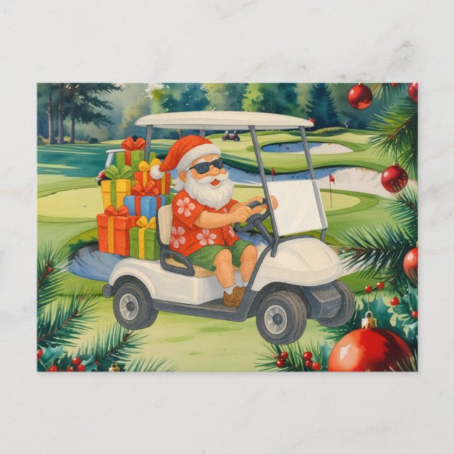 Golf Santa Claus ist golfend Weihnachten im Juli (Vorderseite)
