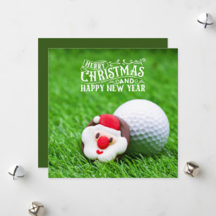 Golf Santa Claus Kopf mit Golfball Weihnachten