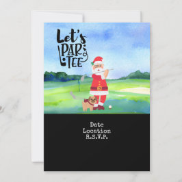 Golf Santa Claus Weihnachts-Feier rett Datum Einladung