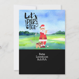 Golf Santa Claus Weihnachts-Feier rett Datum Einladung