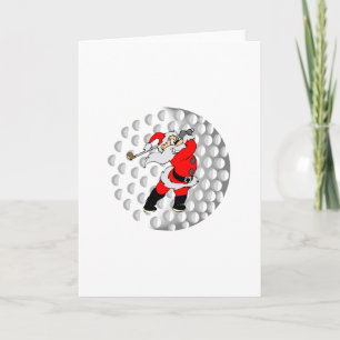 Golf Santa Feiertagskarte