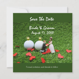Golf Save the Date Bräutigam Golf Liebe Ankündigung