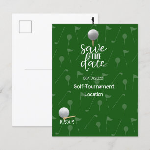 Golf Save the Date für Golf Turnier Golfer Postkarte