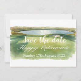 Golf Save the Date Golf-Ruhestand Party auf grün