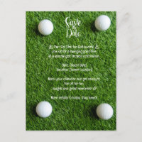 Golf Save the Date: Golf-Themenwelt Party Einladun