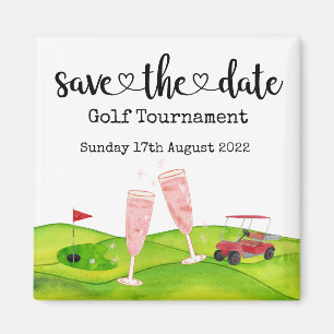 Golf Save the Date Golf Turniergolfer Hochzeit Magnet