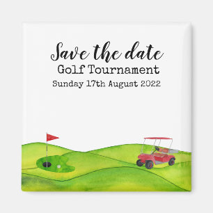 Golf Save the Date Golf Turniergolfer Magnet