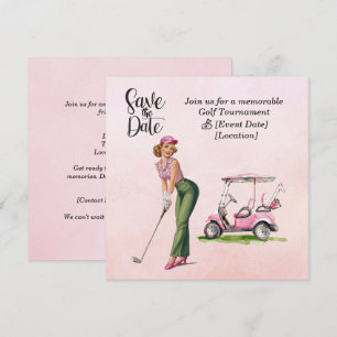 Golf Save the Date Party für Golfer Party Einladung