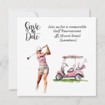 Golf Save-the-Date-Party für Golferin Party