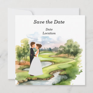 Golf Save the Date Wedding Party Einladung