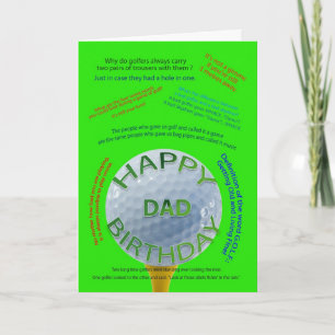 Golf scherzt Geburtstagskarte für Vater Karte