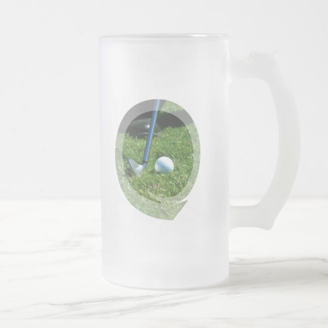 Golf-Schlag-mattierte Bier-Tasse Mattglas Bierglas (Rechts)