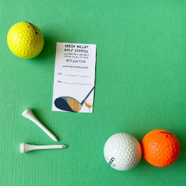 Golf School Golf Lesson Tee Time Reminder Visitenkarte