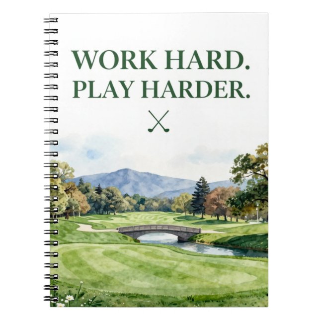 Golf-Schreibwarensammlung | Premium-Aquarell  Notizblock (Vorderseite)