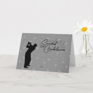 Golf Schwarz-Weiß Golf Beileidskarte Entschuldigun Karte