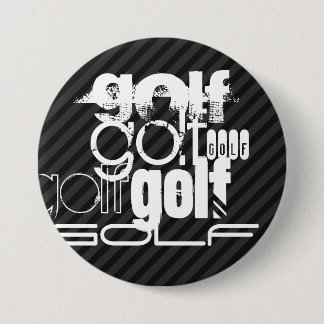 Golf; schwarze und dunkelgraue Streifen Button