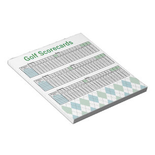 Golf Scorecards Notepad Notizblock