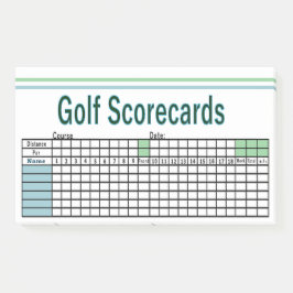 Golf Scorecards Post-it Klebezettel