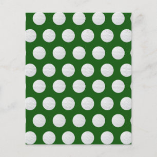 Golf Scrapbook Paper - Green Golf Ball Muster