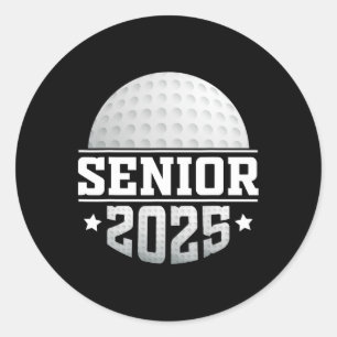 Golf Senior 2025 Abschlussjahrgang 25 Abitur Runder Aufkleber