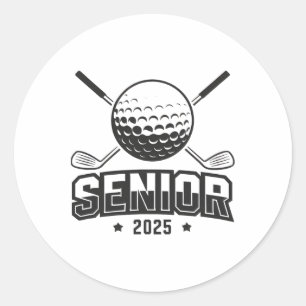 Golf Senior 2025 Cooles Golfteam Spieler Matching Runder Aufkleber
