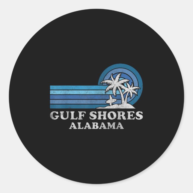 Golf Shores Beach Alabama Familie Sommerurlaub V Runder Aufkleber (Vorderseite)