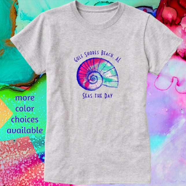 Golf Shows Beach Alabama Seashell T - Shirt (Von Creator hochgeladen)