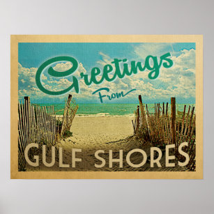 Golf Shows Beach Vintage Travel Poster